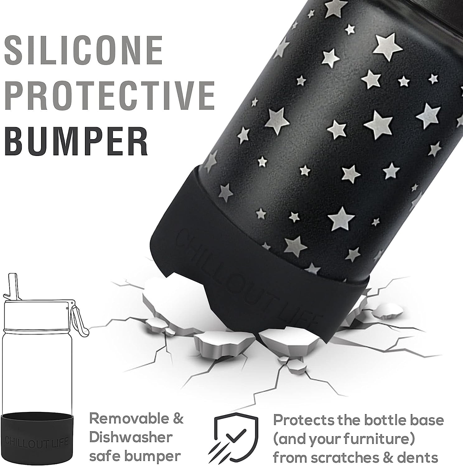 12 Oz Kids Insulated Water Bottle for School with Straw Lid Leakproof and Cute Waterproof Stickers, Personalized Stainless Steel Thermos Flask Metal Water Bottle for Girls & Boys