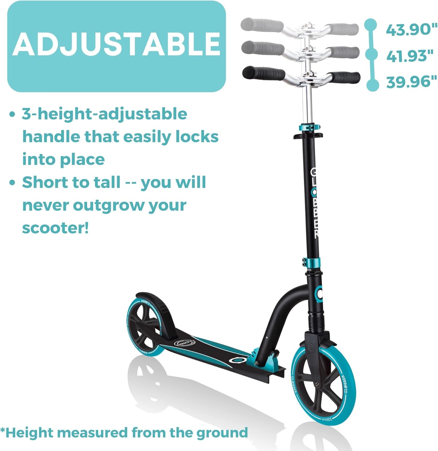 NL Series Scooter | 2-Wheel Kick Scooter for Adults & Kids 8+ | Foldable Kick Scooter with Safe, Non-Slip Deck & Premium Brakes | 3 Height Adjustable Big Wheel Scooter for Boys & Girls